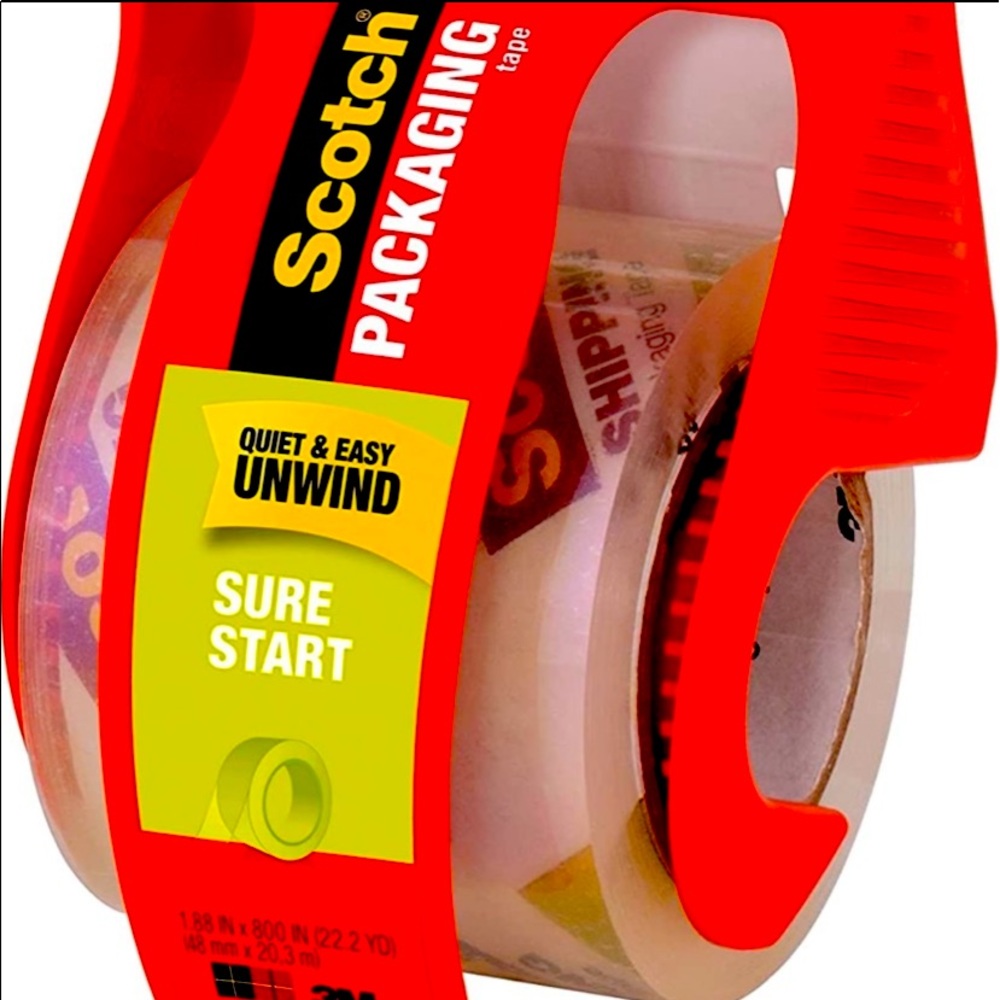 SCOTCH - 2 rolls of packing tape - 22 yards each